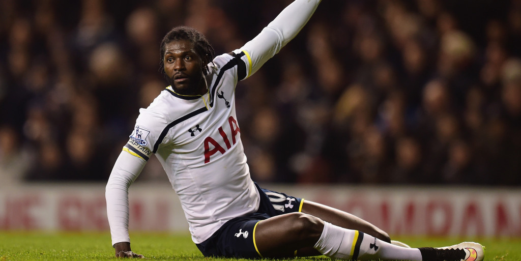 Adebayor Still Top Earner at Spurs, 3 Months after Leaving