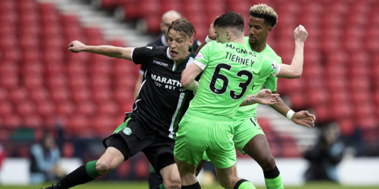 Spurs scout Celtic’s Tierney during Champions League defeat