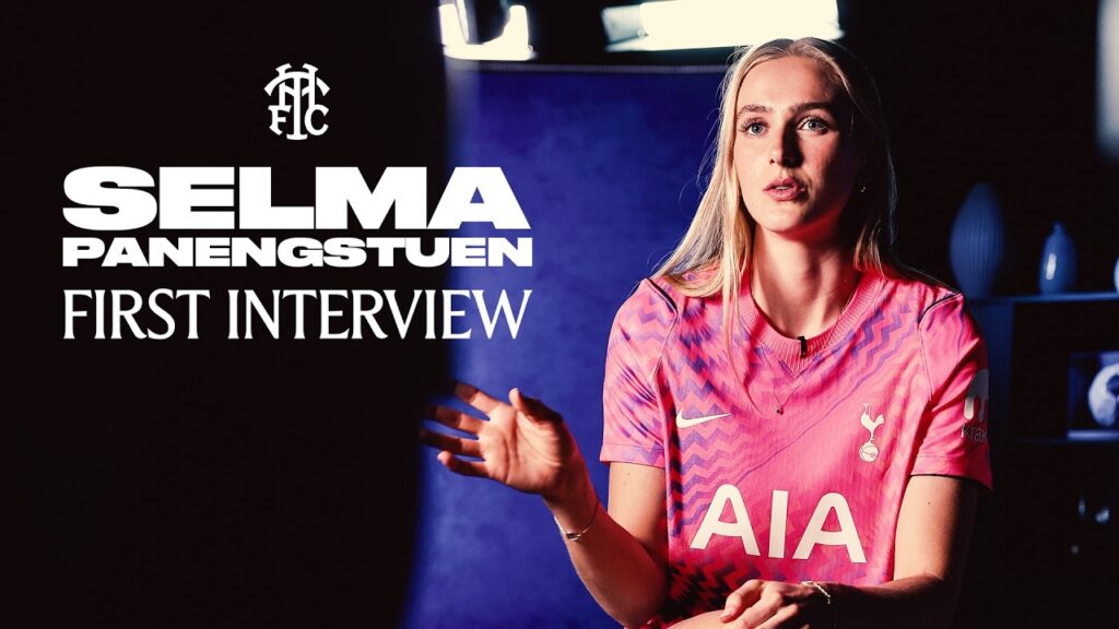 Selma Panengstuen speaking after signing for Tottenham Hotspur Women