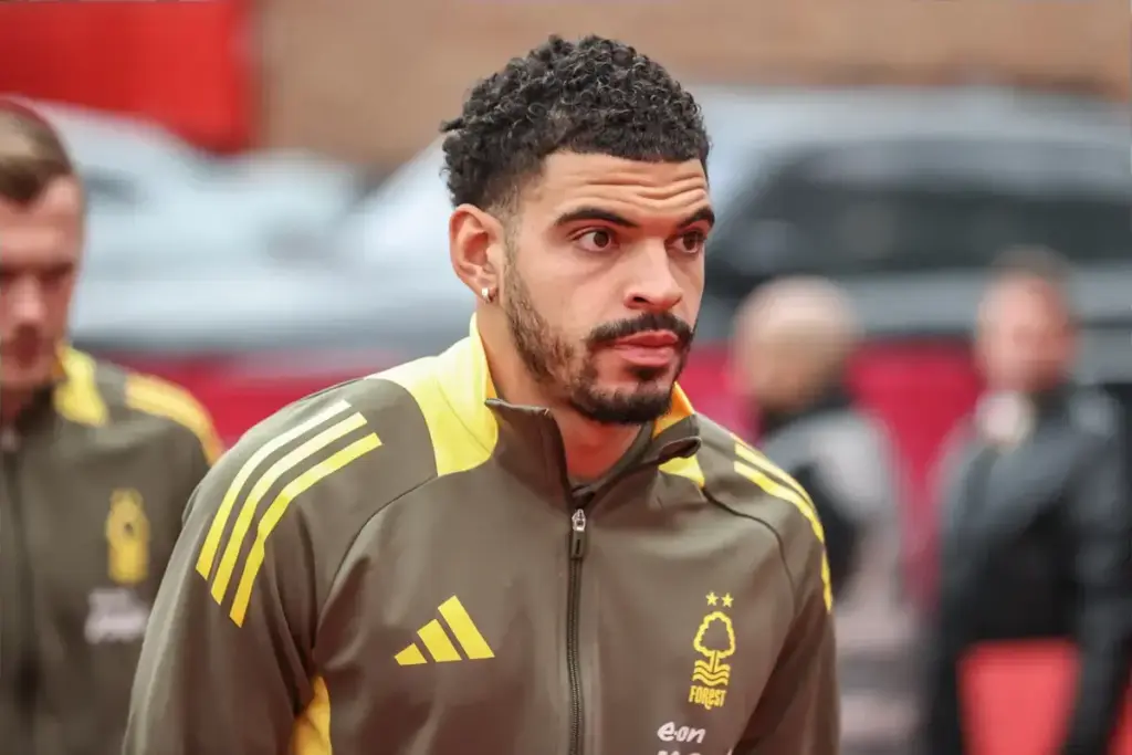 Morgan Gibbs-White in action, linked with Tottenham move