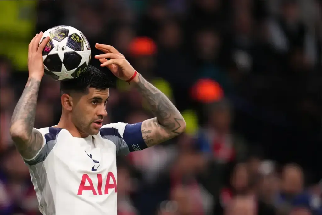 Cristian Romero playing for Tottenham as captain