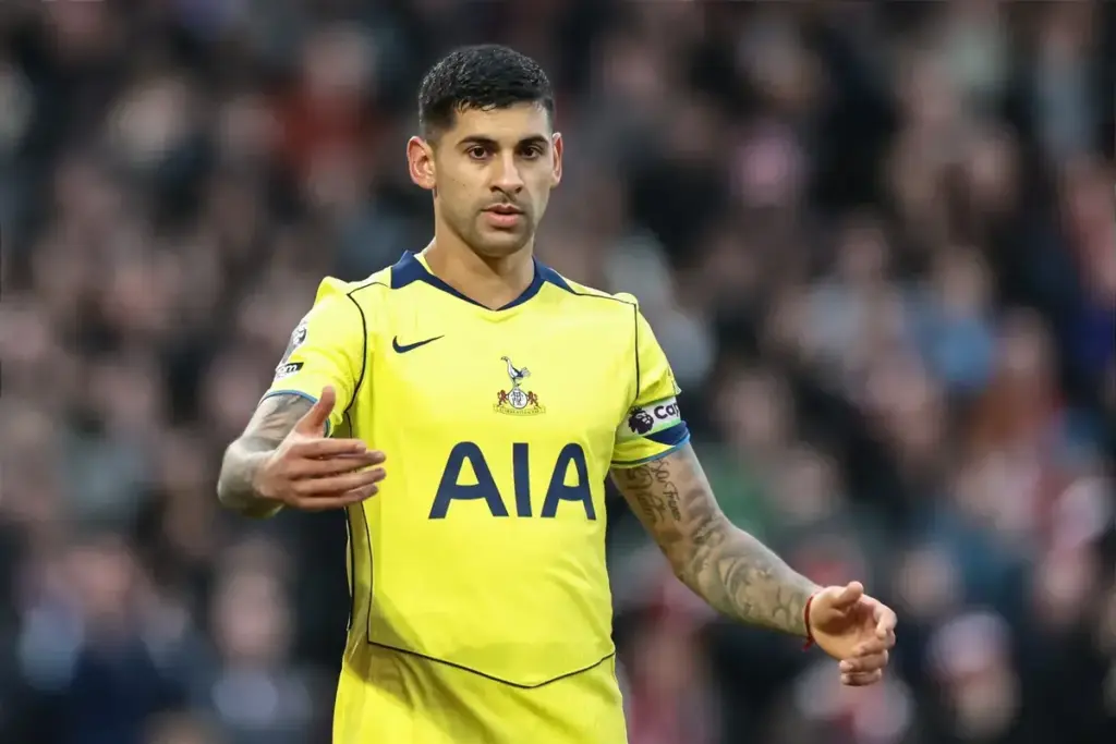 Cristian Romero in Tottenham Hotspur colours, closing in on a move to Atletico Madrid